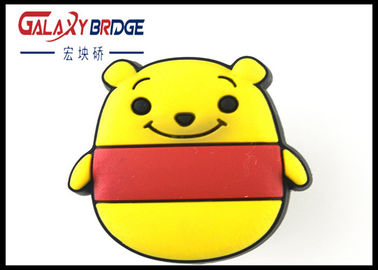 Cute Animals Childrens Wardrobe Door Handles Rubber Yellow Tiger Knobs / Giraffe PVC Furniture Fittings
