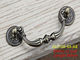 Brass 37mm Curved Retro Knobs/ 64mm Bedroom Dresser Handles Antique Copper Ring Pulls