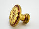 Luxury Gold Kitchen Cupboard Door Knobs Zinc Alloy Bottom Pulls 34mm Diameter Turkey Handles